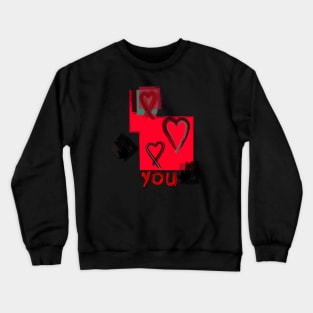 "Heart On You" Print - Red Combo Crewneck Sweatshirt